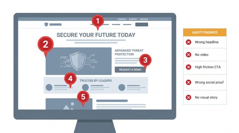 5 Website Mistakes Costing You Cybersecurity Demo Calls