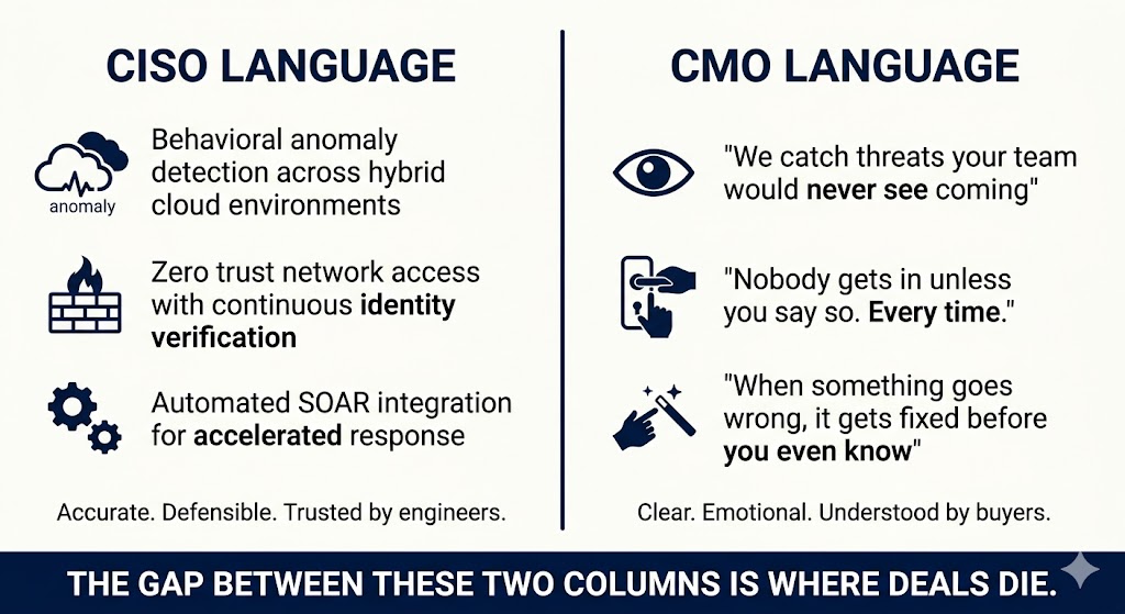 Why Your CISO Loves Your Product but Your CMO Can't Sell It