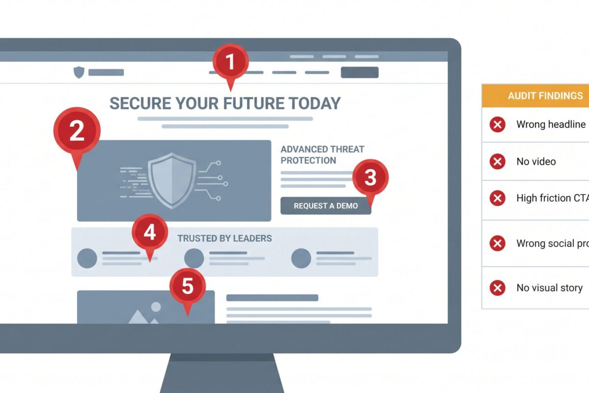 5 Website Mistakes Costing You Cybersecurity Demo Calls